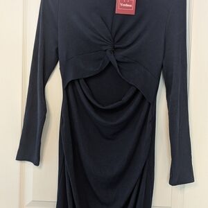 Verdusa Black Long Sleeve Dress